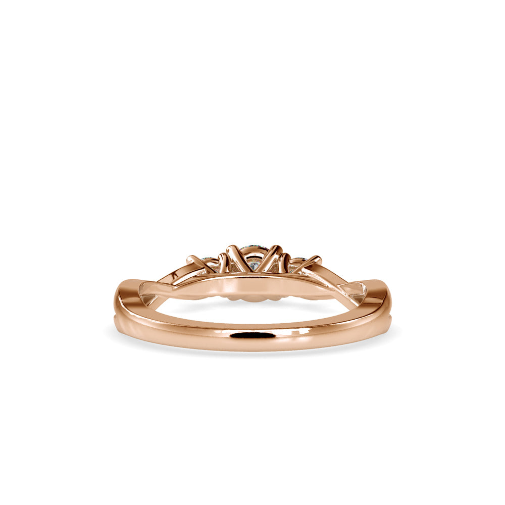 Anillo Classic Round Three Stones Oro 18K (solo engaste)