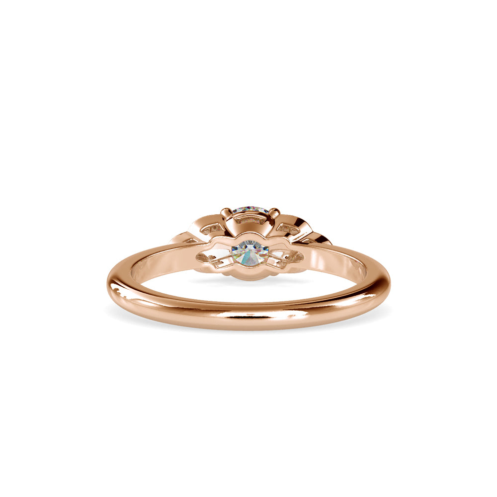 Anillo Pavé Classic Three Stones Oro 18K (solo engaste)