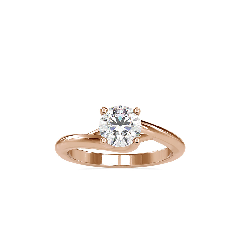 Anillo Modern Bypass Solitaire Oro 18K (solo engaste)