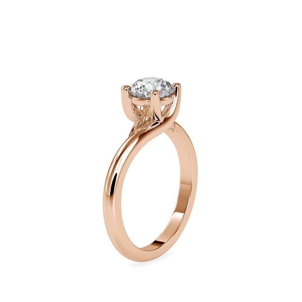 Anillo Modern Bypass Solitaire Oro 18K (solo engaste)