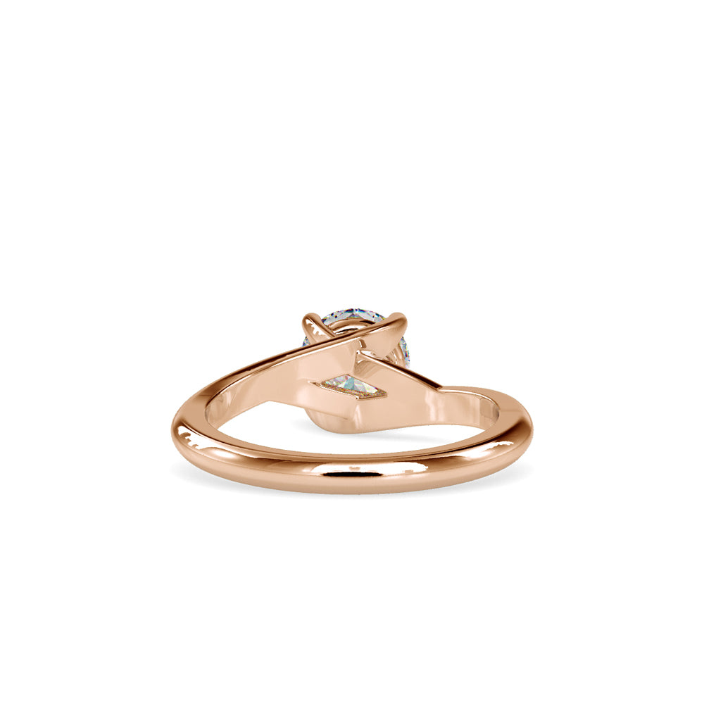 Anillo Modern Bypass Solitaire Oro 18K (solo engaste)