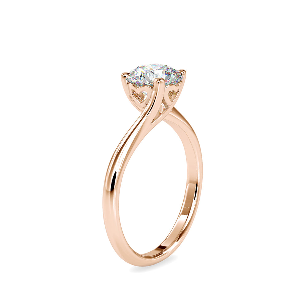 Anillo Hearts Basket Solitaire Oro 18K (solo engaste)