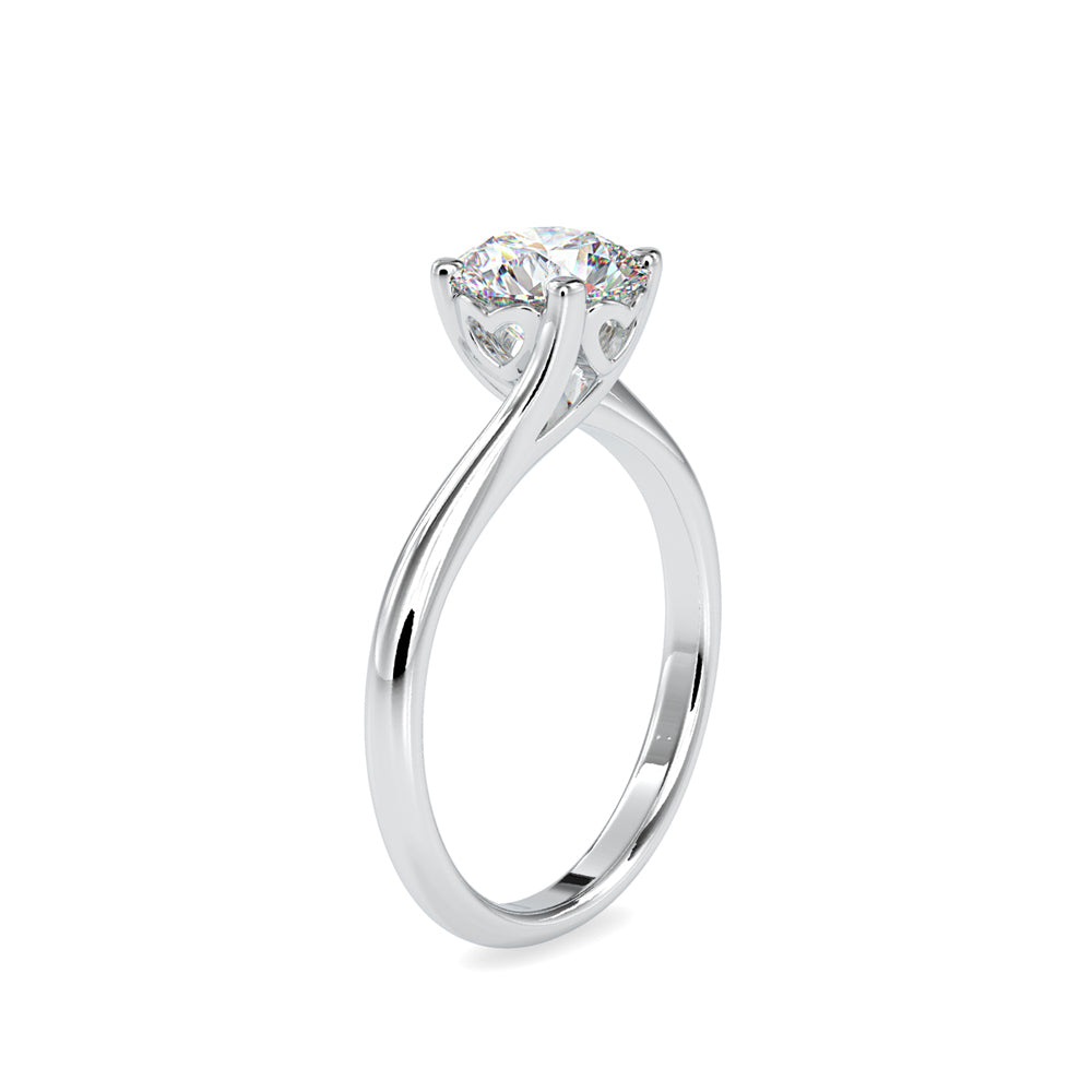 Anillo Hearts Basket Solitaire Oro 18K (solo engaste)