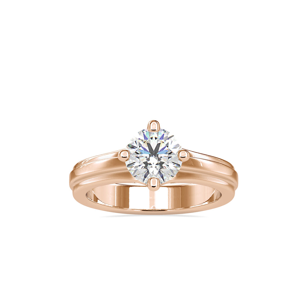 Anillo Sculpted Edge Solitaire Oro 18K (solo engaste)