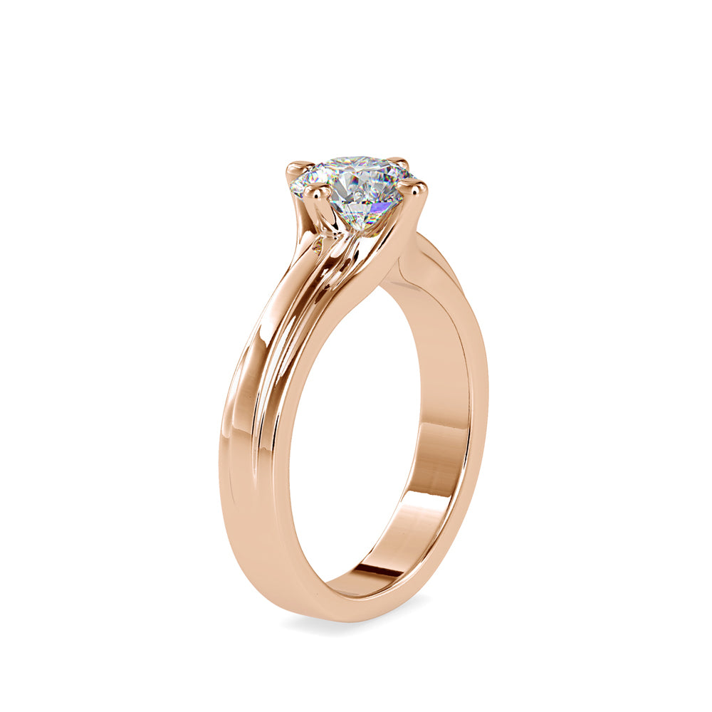 Anillo Sculpted Edge Solitaire Oro 18K (solo engaste)
