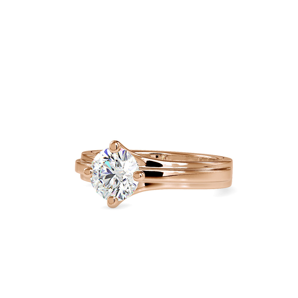 Anillo Sculpted Edge Solitaire Oro 18K (solo engaste)