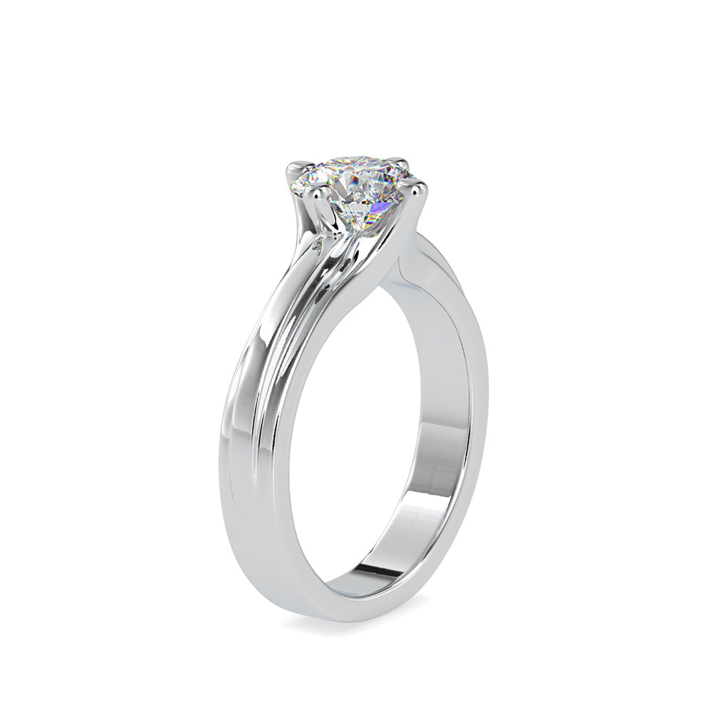 Anillo Sculpted Edge Solitaire Oro 18K (solo engaste)