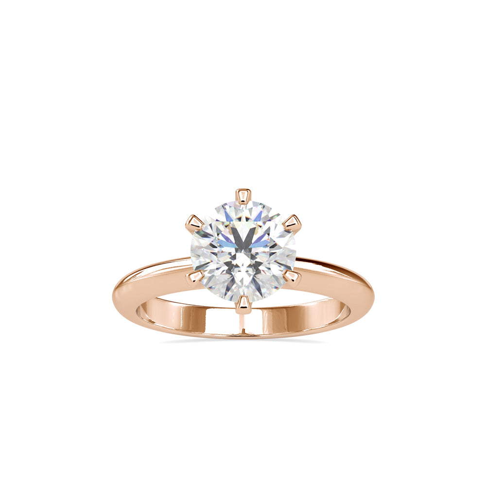 Anillo Six Prong Solitaire Oro 18K (solo engaste)