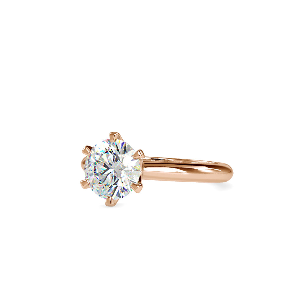 Anillo Six Prong Solitaire Oro 18K (solo engaste)