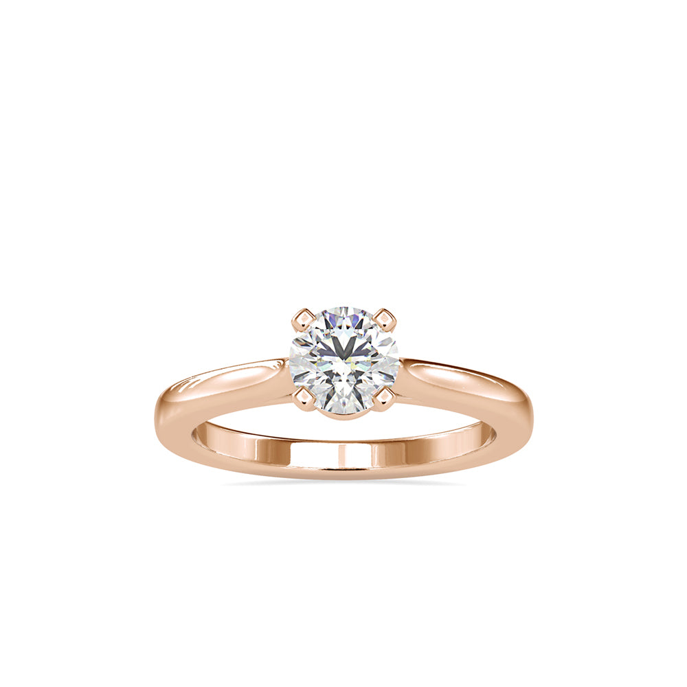 Anillo Comfort Fit Solitaire Oro 18K (solo engaste)