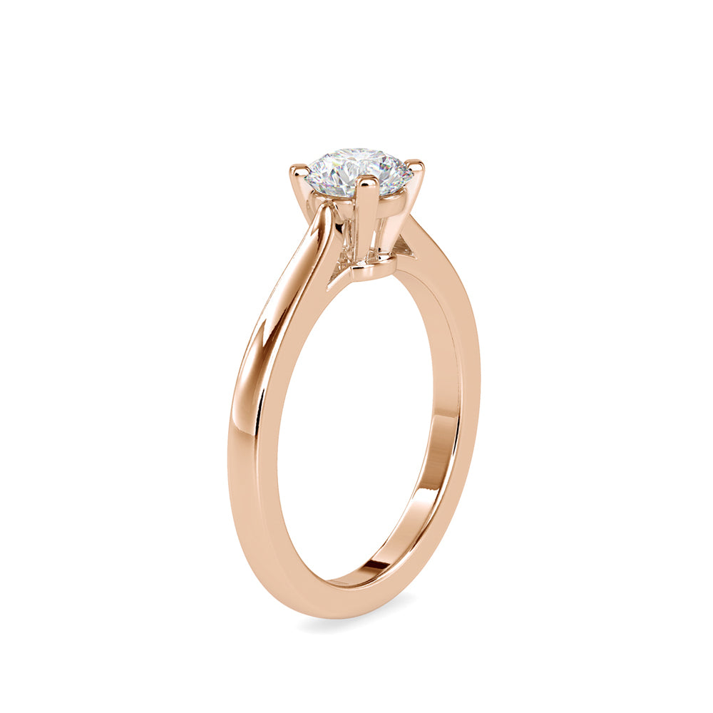 Anillo Comfort Fit Solitaire Oro 18K (solo engaste)