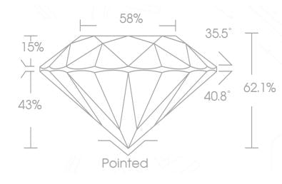 Diamante redondo de corte excelente E VS1 de 0.50 quilates creado en laboratorio (REF4357)
