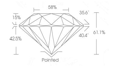 Anillo de compromiso Classic Round Three Stones Oro 18K (0.52 Quilates)