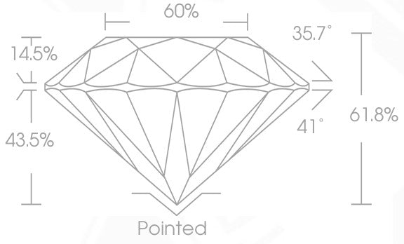 Diamante redondo de corte excelente VVS1 de 0.54 quilates creado en laboratorio (REF6196)