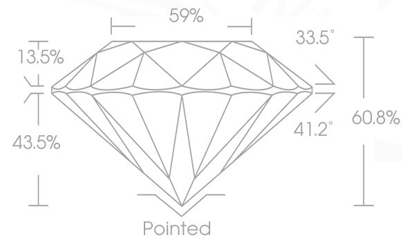 Diamante redondo de corte excelente VVS1 de 0.52 quilates creado en laboratorio (REF8985)