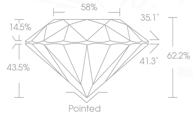 Diamante redondo de corte excelente D VVS2 de 0.50 quilates creado en laboratorio (REF7561)