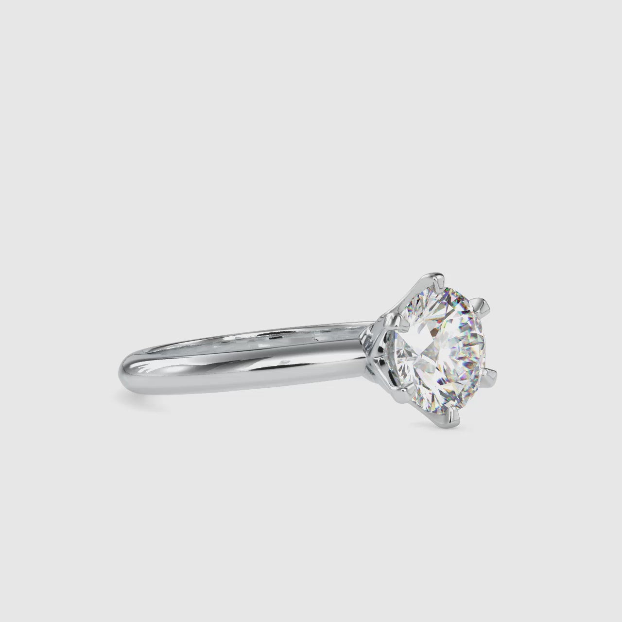 Anillo Six Prong Solitaire Oro 18K (solo engaste)